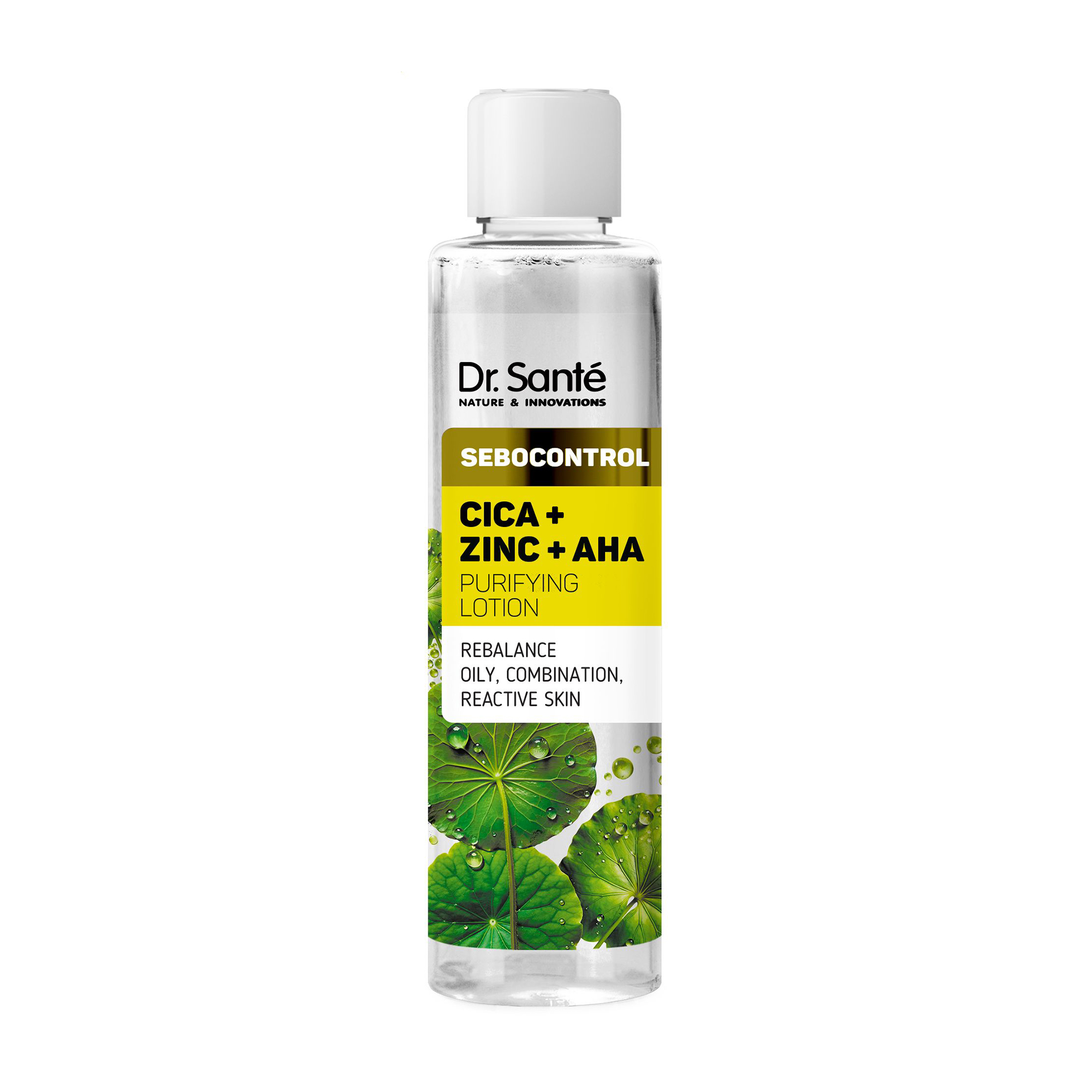 Очищувальний лосьйон для обличчя Dr. Sante Sebocontrol Cica + Zinc + AHA Purifying Lotion, 200 мл